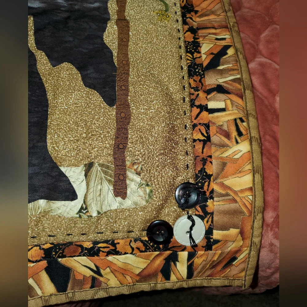 Trick or Treat Wall Quilt Witch Cat Broom Halloween Wall Decoration